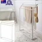 3 Tier Free Standing Towel Rail Rack Stand Rail Bathroom Drying Bar Shelf Dryer