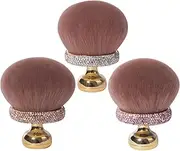 Extra Large Body Makeup Brush - 3 Pack Sellf Tan Back Applicator, Wide-Headed Kabuko Brush with Shiny Rhinestones Decoration, Large Makeup Foundation Applicator, Body Make Up Tools for Face, Back, Leg