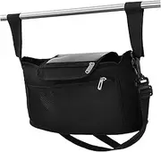 Kisangel Stroller Accessories Organizer Oxford Fabric Bag Stroller Caddy Cup Holder Versatile Storage Easy to Install