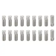 3x6mm 304 Stainless Steel Dowel Pins, 20Pcs Knurled Head Flat End Dowel Pin