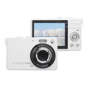 Digital Camera Dual Screen Kids Camera 1080P 50MP, 16X Zoom, 64GB TF Card Included for Teens Children, Starter Vlogging Cameras, White
