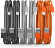 [Apple MFi Certified] iPhone Charger, 6Pack(3/3/6/6/6/10 FT) Lightning Cable Apple Charging Cable Fast Charging High Speed USB Cable Compatible iPhone 14/13/12/11 Pro Max/XS MAX/XR/XS/X/8-multicolor