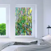 Non-Adhesive Decorative Privacy Window Film Static Cling 24" x 40" Mersin