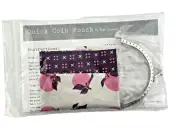 The Long Thread Coin Purse Bag Kit Pink Apple Peach by Ellen Baker