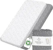 Lilly B. Organic Cotton GOTS 2 Cot Bed Sheets 140 X 70 Fitted, Compatible Next2me, Snuzpod and All Bedside Cribs, Mini Crib up to 140x70cm Pack of 2 Sheets.