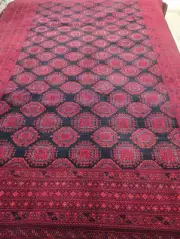 Large Red Oriental Persian Hand made Knotted Wool Rug Carpet Floor Room 3x2 Mete