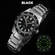 SEESTERN Vintage 62MAS, V3, Black, NH35, Sapphire, Lume,Diver, Bracelet + Rubber