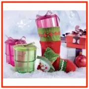 Tupperware Christmas Elegant mug Pink Green Set (4)