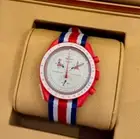 Omega Swatch Mission to Mars Bioceramic Moonswatch w/ Additional Nato Strap