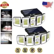 Adjustable Solar Motion Sensor Lights with 360° Illumination - 2 Pack, 300 LEDs