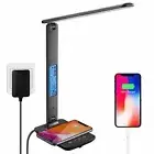 Desk Lamp,LED Lamp with Wireless Charger,USB Charging Port,Touch Control,Tabl...