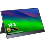 Portable Monitor 13.3 inch Small Gaming Monitor with 2K Screen Mini PC Monitor