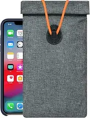RADIHALT EMF Protection for Cell Phone — Faraday Key Fob Protector and Faraday Bag for Phone — Comprehensive Radiation Protection Against EMF, RFID, WiFi, GPS, Phone Signal Blocking (Double Sealed)