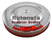 14"x2" Round Chrome Ford Mustang 289 logo Air Cleaner Breather Fastback CoupeGT