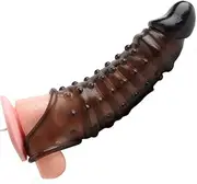 2025 Year Threaded mace Condom Male Condom Adult Lock fine Ring Crystal Sleeve
