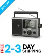 Elder-Friendly Shortwave Radio with LCD, Big Speaker, and Earphone Jack