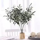 Simulated Olive Branch Green Plant Floral Materials Artificial Olive Leaf