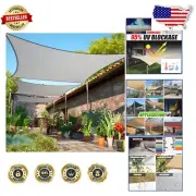 21' X 23' Grey UV Resistant Sun Shade Sail - Customizable Outdoor Canopy