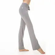 Women's Flare Leg Pants Wide Leg Quick Dry Moisture Wicking High Waist Yoga Fitness Gym Workout Bottoms Dark Grey Peacock Lake Blue H00109 White Modal Cotton W