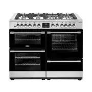 Belling 110cm Cookcentre Dual Fuel Range Cooker Electric Oven Stainless Steel