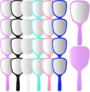 Geelin 24 Pcs Handheld Mirrors Small Hand Mirror with Handle Plastic Travel M...