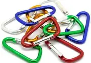 30 Mixed Colors Carabiners 1-7/8 Inch for Key chains Light Weight Not Climbing