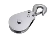 PULL-PRO SWIVEL HOOK BLOCK HILOAD, 3/16" W, 3.0", BU, 316SS