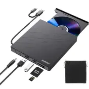 External DVD Drive, CD Drive USB 3.0 Typle C CD/DVD ROM +/-RW Adapter with US...