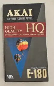 AKAI E-180 HQ High Quality - Blank Video Cassette VHS Tape - NEW Factory SEALED