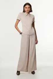Tall Satin Wide Leg Woven Pants