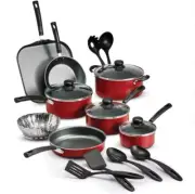 18-Piece Tramontina Primaware Non-stick Cookware Set - Red