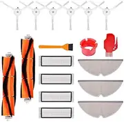KEEPOW Accessories Kit for Xiaomi Mijia Roborock S5 S6 S51 E35 E25 E20 Roborock with 4 Hepa Filters, 2 Main Brushes, 6 Side Brushes, 3 Mop Cloth, 2 Cleaning Tools Robot Vacuum Cleaner