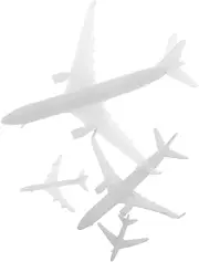 4pcs Micro Landscape Airplane Model Kit Detailed Plastic Aircraft Collectibles for Office and Creative Projects for Model Enthusiasts and Collectors