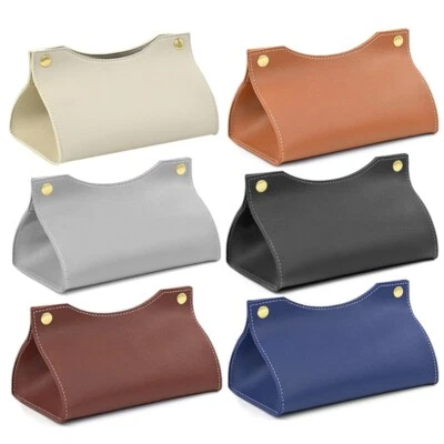 Tissue Holder Stylish Leather Tissue Storage Box Keep Your Space Organized