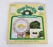 CABBAGE PATCH KIDS 1984 HOOP STENCILING KIT BRUNETTE YELLOW RUFFLE Unusednobrush