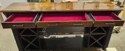 Maroon Self Adhesive Velvet Flock Contact Paper Liner Jewelry Drawer 17.7"x117"