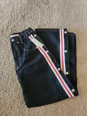Vintage Y2K Doop DP Patch Logo Jeans Side Striped Baggy Big Pockets Youth 12