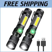 High Lumen Pocket-Sized Rechargeable Flashlight with COB Sidelight - IP65 Rated