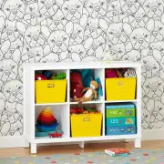 Removable Wallpaper decor French bulldog pattern Black and white for kids room