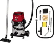Einhell Power X-Change 25L Cordless Wet and Dry Vacuum Cleaner - 36V, Heavy Duty Stainless Steel Tank, 2.5M Hose, Blow Function - TC-VC 36/25 Li S Wet Dry Vacuum Cleaner (Batteries Not Included)