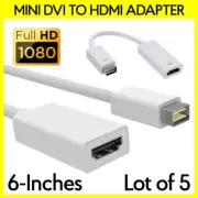 5 PCS Mini DVI to HDMI Adapter Video Cable Connector Converter for iMac Macbook