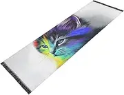 ZRYSMY Washable Runner Rug Colorful Cat White Face 2’ x 6’ Non-Slip Floor Carpet Runner Rug for Hallways Kitchen Laundry Room Bedroom Floor Carpet Runner- Soft Thin Mat for Family Pet