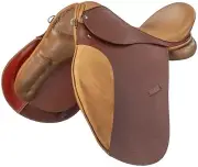 14 Inch Equitare All Purpose English Saddle Package - Chestnut - 7" Gullet