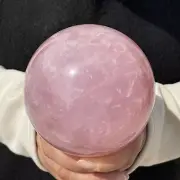 3.14LB Natural Pink Rose Quartz Sphere Crystal Magic Ball Healing G5407