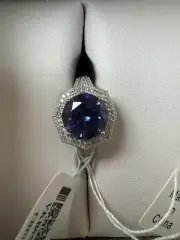 Vanna K for Bella Luce Tanzanite Simulant Diamond Platineve Ring size 6 NEW JTV