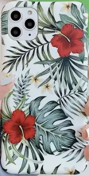 Floral Rose Leaf Ivory White Cute Art iPhone 11/XR/XS/X/8/7 Phone Case Cover