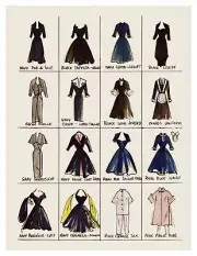 LUCILLE BALL COSTUME SKETCH #3 BY ELOISE JENSSEN - VINTAGE REPRINT