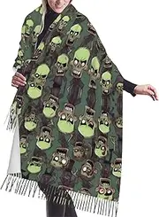 [DRTGEDS] Many Zombies Scarfs For Women Fall Winter Scarves Pashmina Shawls And Wraps For All Season Christmas Gift