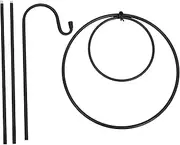 Cabilock Iron Garden Hook Courtyard Fence Stakes Metal Lantern Hanger Streetlamp Hanger Rust Shepherd Hook for Outdoor Use