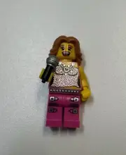 Female Pop Star Singer LEGO minifigure 8684 CMF Series 2 Microphone